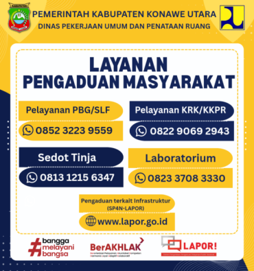 Layanan Pengaduan DPUPR Konut