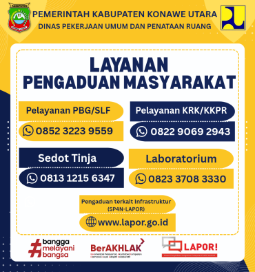 Layanan Pengaduan DPUPR Konut